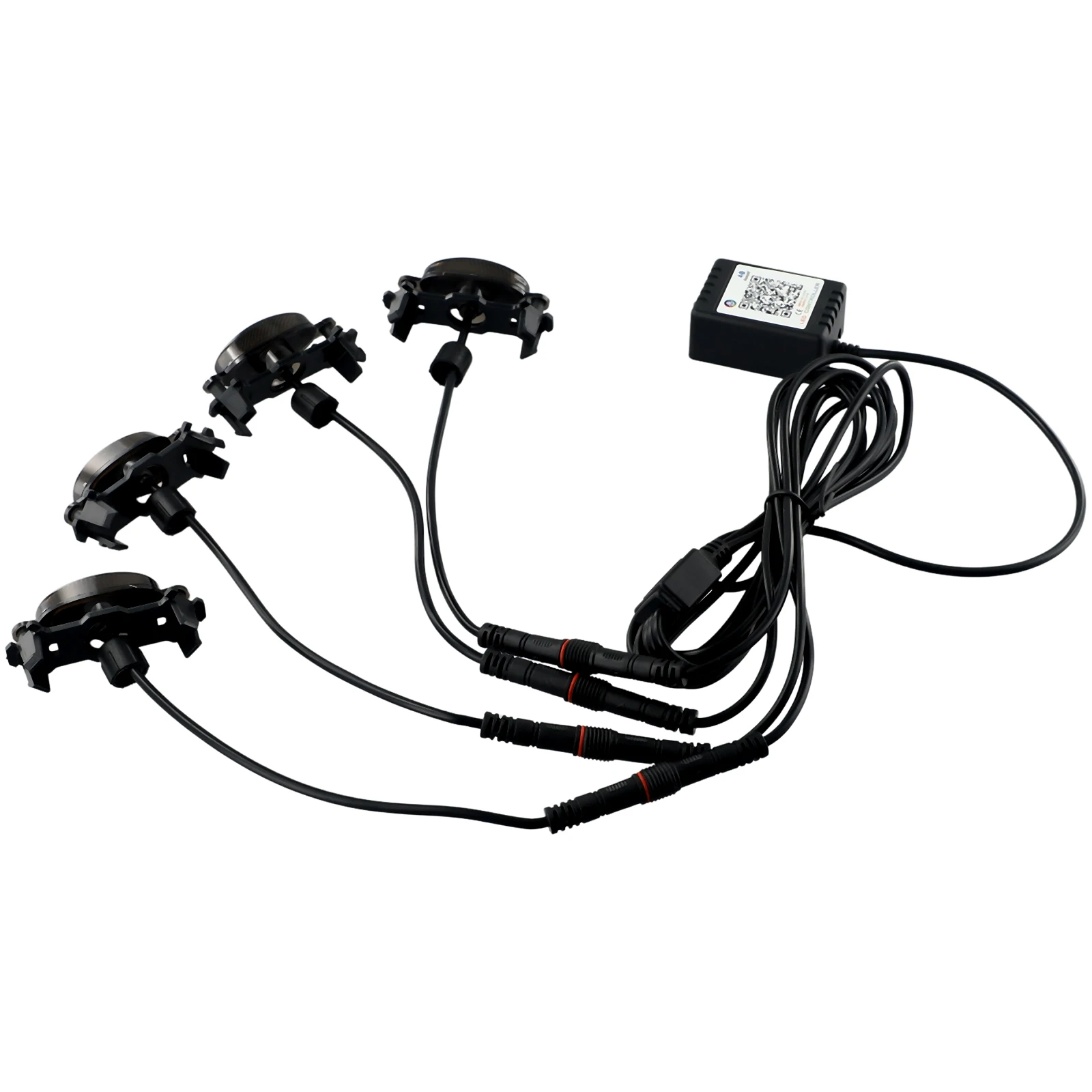 

LED Grille Grille Light Kit Light Weight RGB Colorful APP Control 4PCS ABS Plastic Anti-shock Durable High Quality