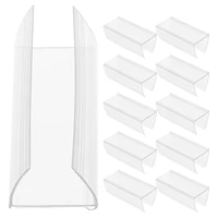 30 Pcs Shelf Label Holder Price Tag Display Metal Shelves Wooden Frame Transparent Supermarket Retail Holders Pet Blank Sign 1