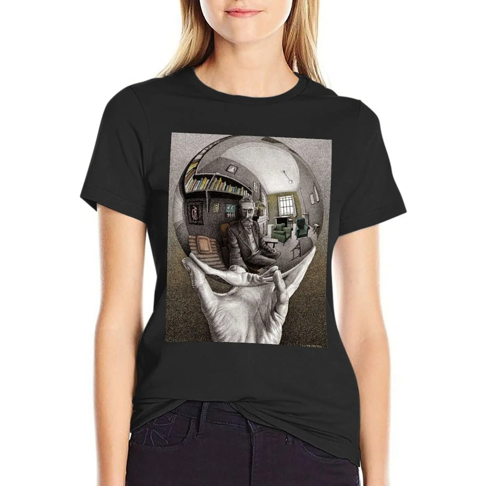 

Escher T-Shirt oversized summer top fashion woman blouse 2024