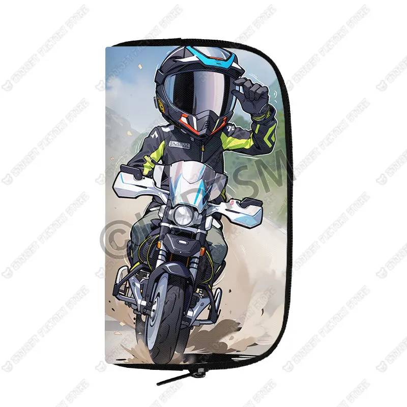Stylish Motorbike Pattern Women's Wallet and Phone Holder