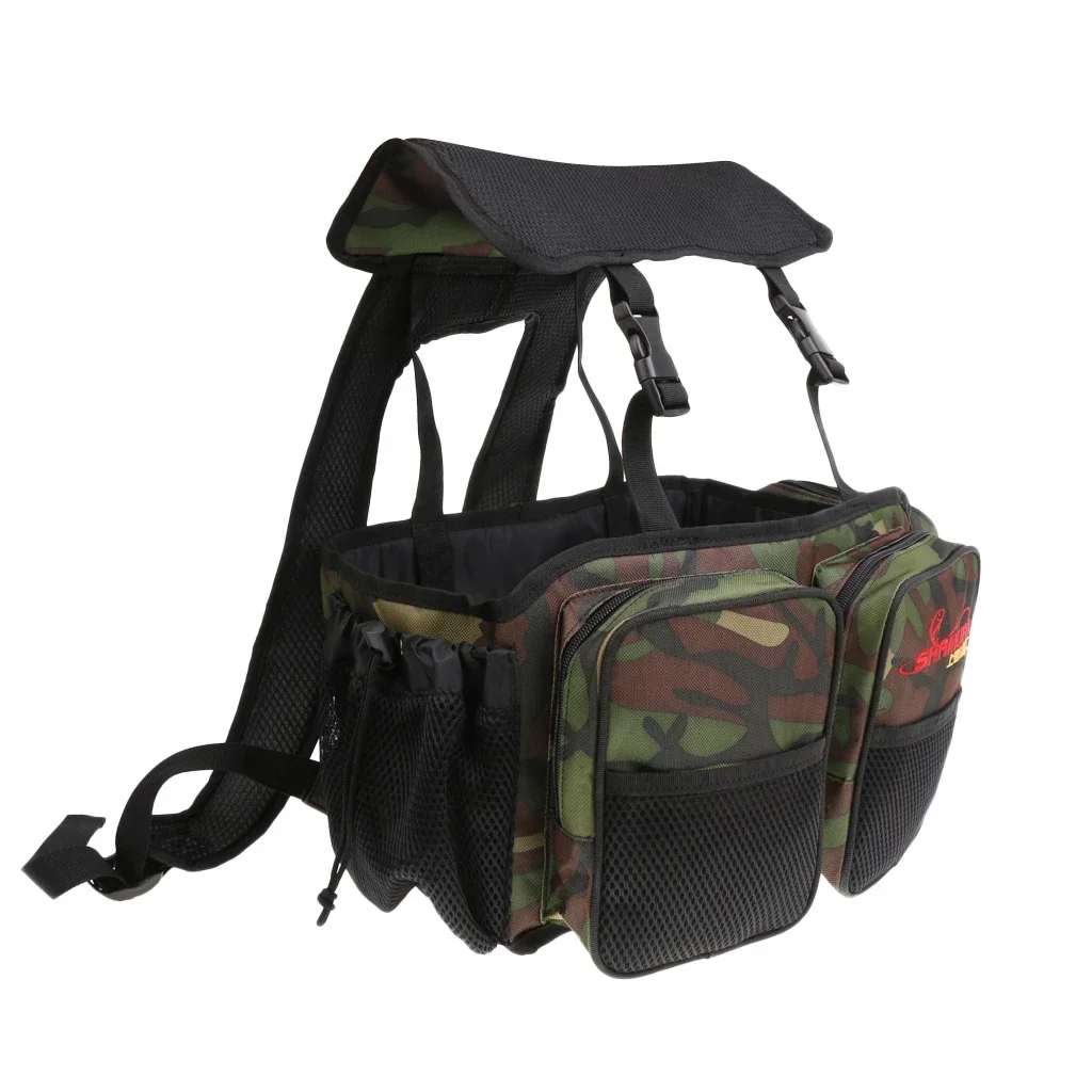 Sea Fishing Tackle Seat Box Fishing Backpack Stool Seat Box Carrier