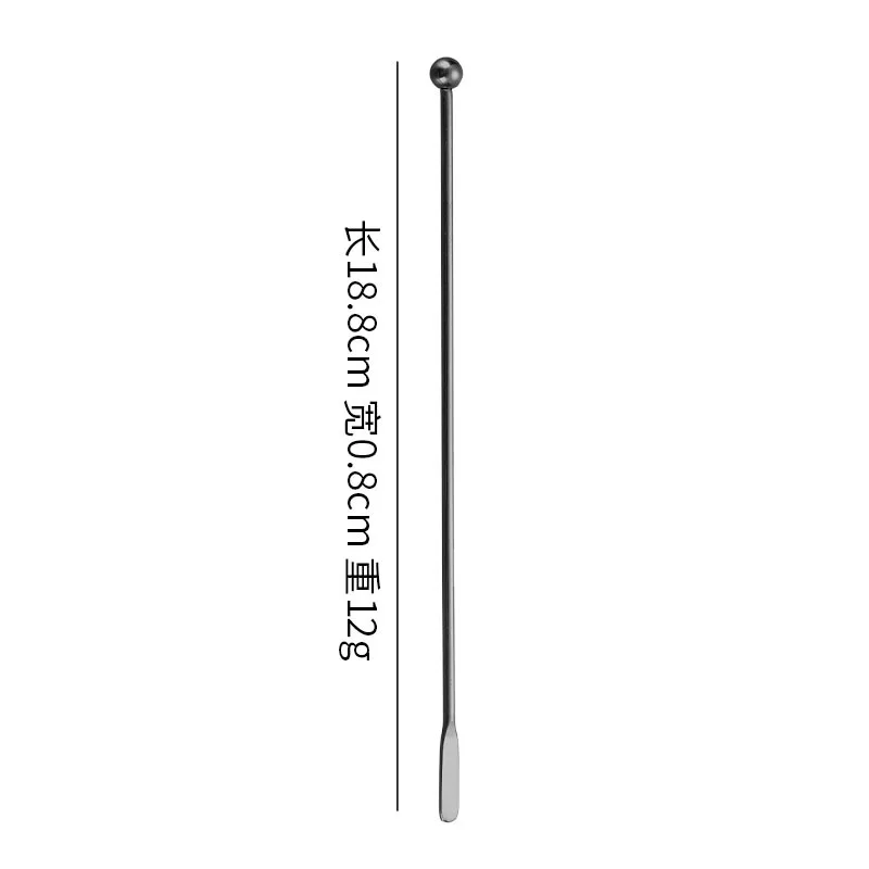 Stirring Rod, 304 Stainless Steel Stirrer for Cocktail Coffee Drink  Stirring Rod Bar Accessory for Home or Laboratory Use(black)