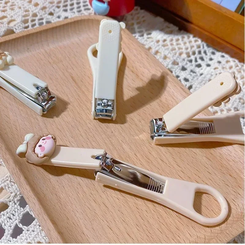 Nail Clipper Cute Cartoon Bear Bunny Nail Clippers Anti Splash Nail Trimmer Baby Care Accessories Manicure Tools