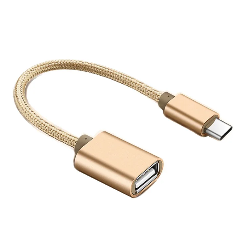 Gowqino OTG Type C кабелен адаптер USB към Type C адаптерен конектор за Xiaomi Samsung S20 Huawei Data Cable Converter за MacBook