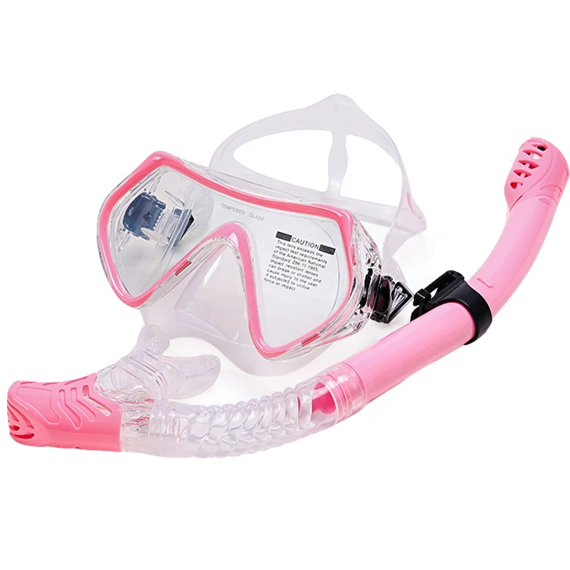 Snorkel Diving Mask Set with Anti-Fog Spray Goggles Glasses Swimming Easy Breath Tube
