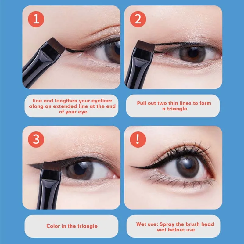Makeup Brushes 1/2pcs Blade Makeup Brushes Eyebrow Eyeline Brush Angled Flat Finer Cosmetic Brush Professional Liner Brow Make Up Tool