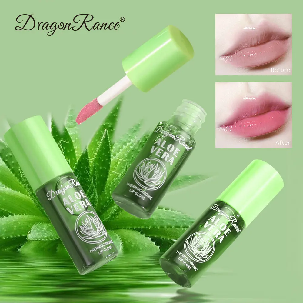 Aloe Vera colour changing lip care essence oil moisturising and nourishing not easy to stain the cup lip honey pink lip gloss 2