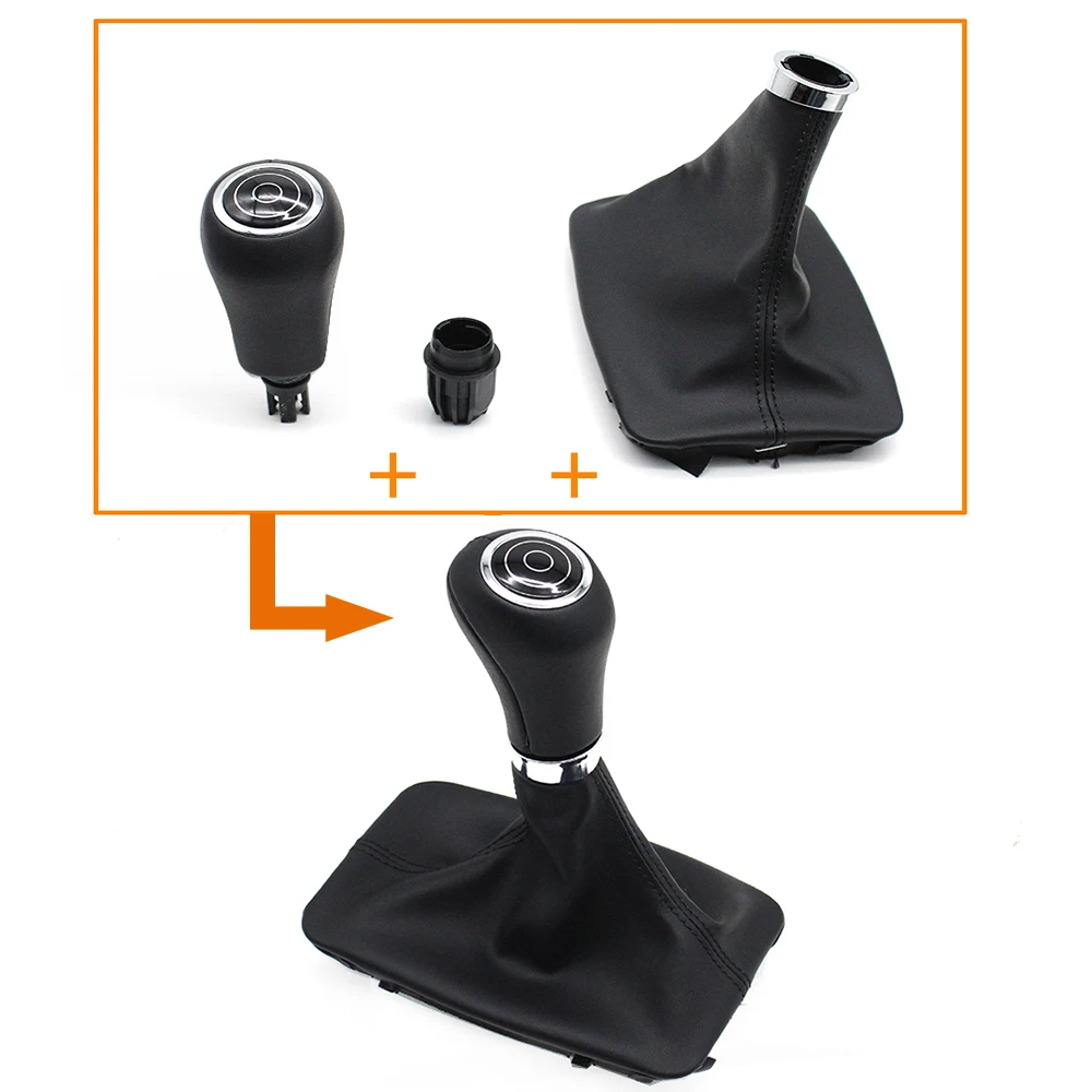 Mercedes-Benz シフター・レバー ブラック Automatic Car Gear Shifter Lever Knob Leather Boot Cover For