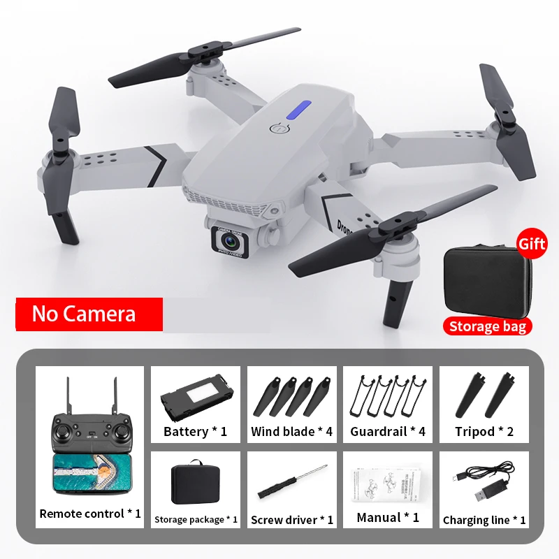 2022 New E88 PRO Quadcopter 4k 1080P Drone Dual-camera Aerial Camera Four-axis Foldable Remote Control Aircraft Toy Gift 4ch 2.4 g remote control quadcopter RC Quadcopter