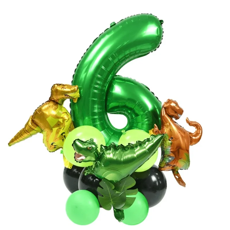 Dinosaurier Ballon Geburtstag Dekoration Anzahl Ballon Set Dinosaurier Cartoon Tier Geburtstag Dekoration Party Supplies für Kinder – Detail 26