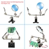 Red Soldering Iron Kit Adjustable Temperature 110V 220V 80W Soldering Iron Kit With ESD Heat Insulation Working Mat Welding Tool 6