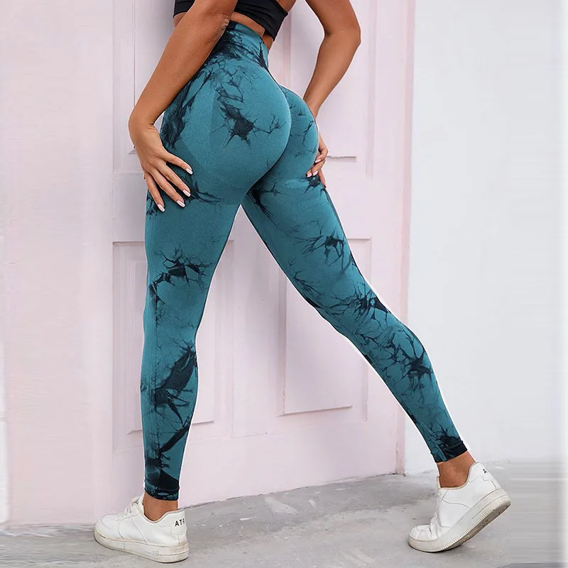 

Женские шорты Tie Dye, бесшовные леггинсы для фитнеса, штаны для йоги с эффектом пуш-ап, Женская Спортивная одежда для бега, спортивный наряд для женщин