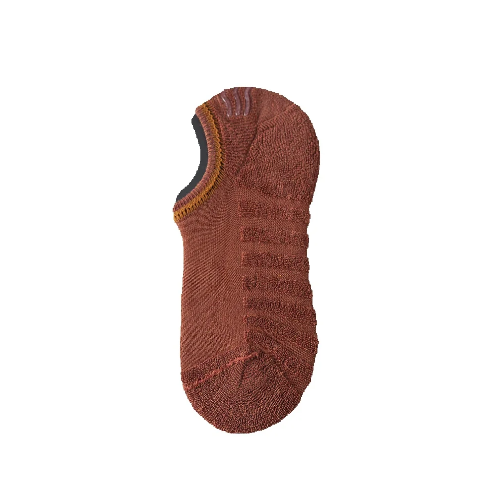2025e Men's Towel Bottom Boat Socks, Thickened Sports Invisible Short Socks With Silicone Anti-Slip Heel, Sweat-Absorbing And_voghion.com