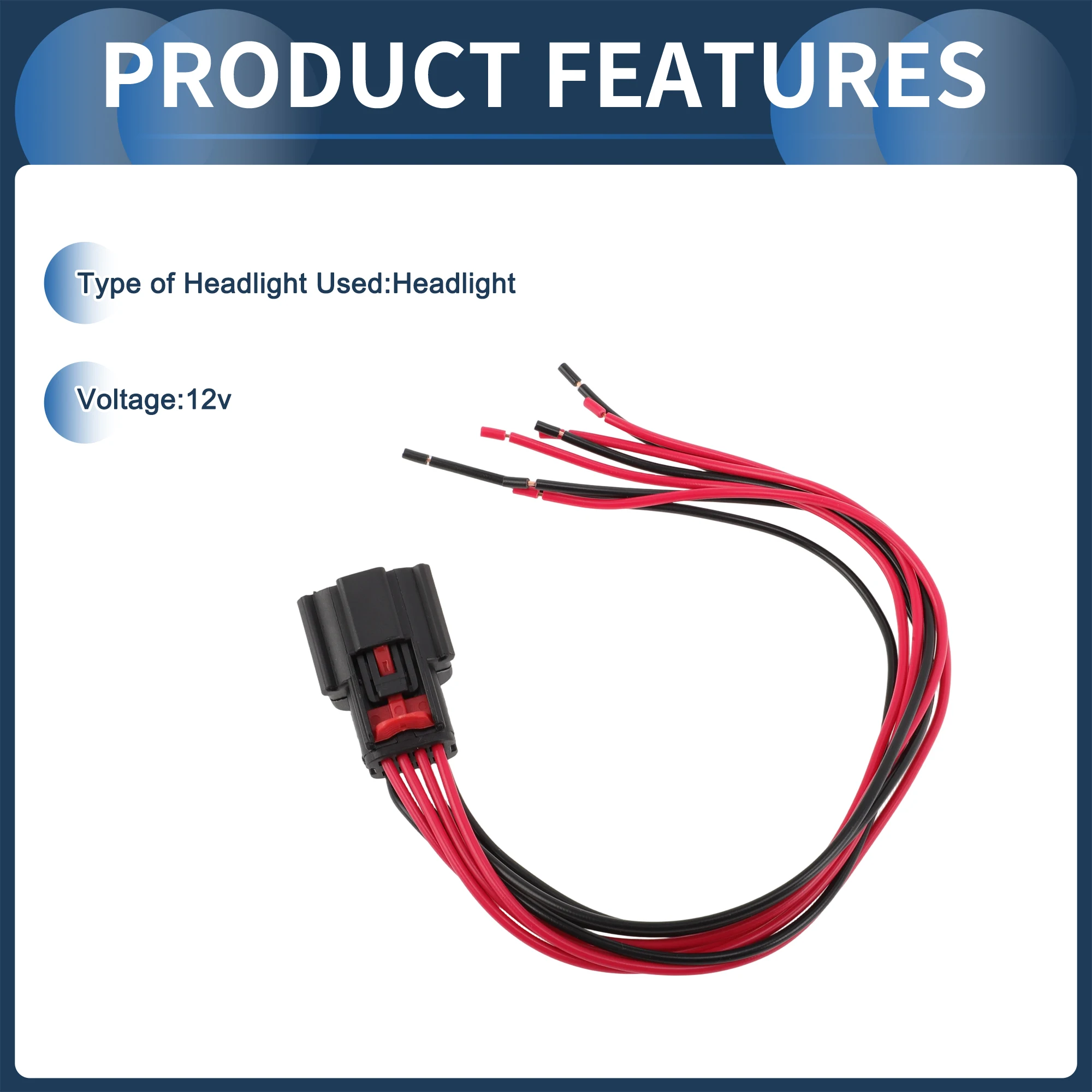 UXCELL No.23350426 쉐보레 말리부 하이브리드, L, LS, LT용 헤드라이트 케이블 수리 키트