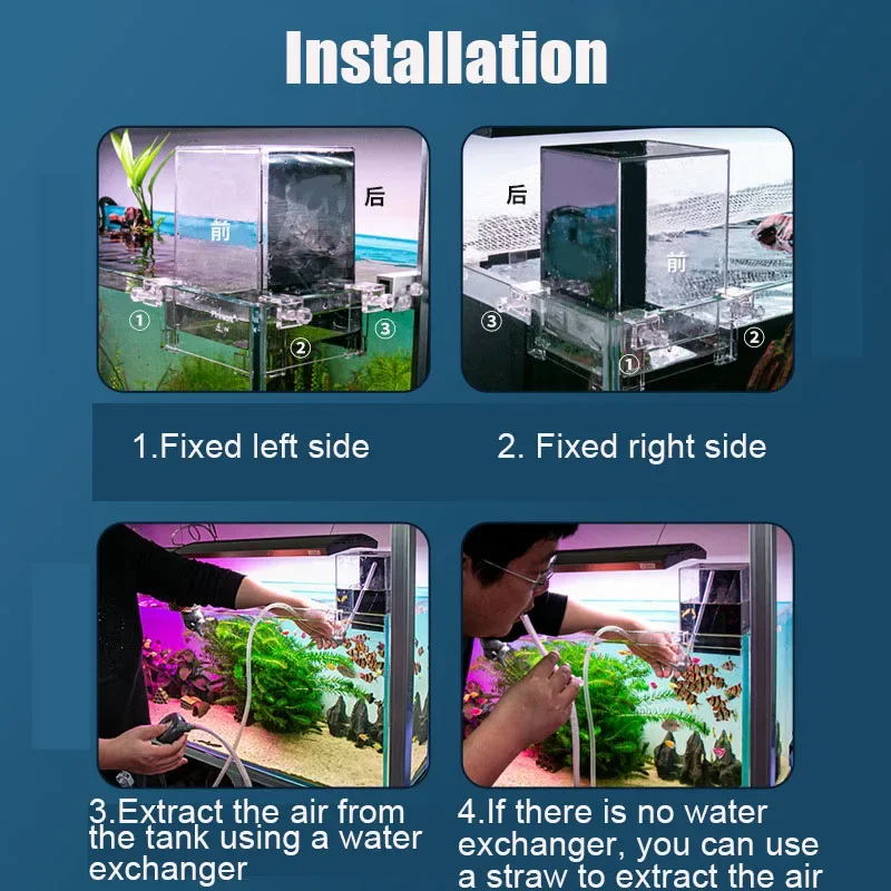 Creative Aquarium Tank Negative Pressure Fish Tank Ecological Aquascape Decoration Small Fish Beta Bowl Isolation