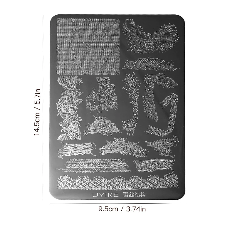 1Pcs New Nail Stamping Plates Easy Design Flower Hollow Mesh Nail Printing Stencil DIY Sexy Elegant 3D Lace Nail Art Template_voghion.com