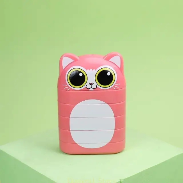 E7CE Name Stamp Engraved Name Seal Multi-layer Pattern Safe and Easy to Use Cartoon Stamp 4