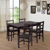 Kitchen Table and Chairs Dining Room Table Set,Wood Elegant Kitchen Sets for Small Space,Dark Brown 2