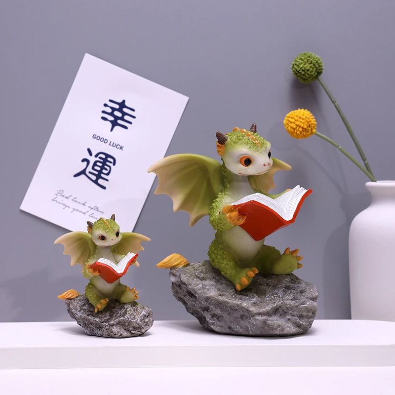 Cute Magic Dragon Dinosaurs Animal Figurine Action Figure Toy Doll Model Fairy Garden Desktop Home Decoration Kid Adult Gift