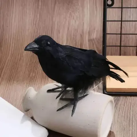 

18*10CM Black Crow Animal Model Bird Decoration For Party Raven Prop Scary Supplies Halloween decorations for home