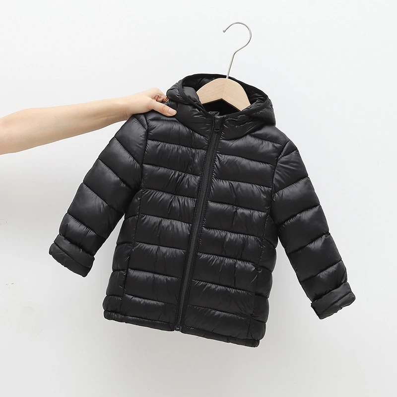 Children Winter Jacket Ultra Light Down Baby Girls Jackets Kids Hooded