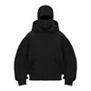 Balaclava Men Zip Hoodie Winter Warm Casual Sweatshirt Y2K with Hooded Face Mask Zipper Design Sports Jacket Outdoor Activities 1