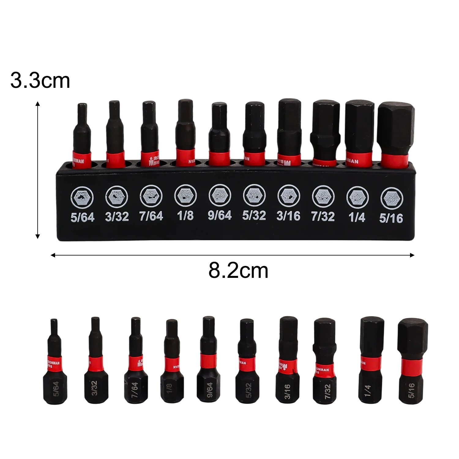 Premium Metric Magnetic Hex Head Allen Wrench Drill Bit Set - S2 Steel Screwdriver Insert Bits with Holder