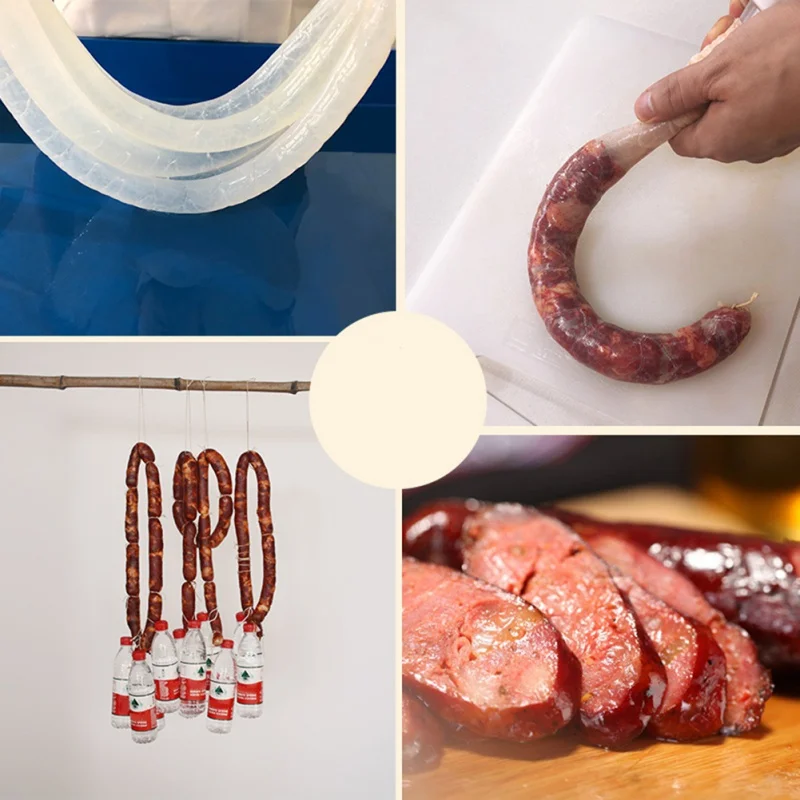 26mm Collagen Protein Casings Sausage Ham Maker Tool For Sausage BBQ Fry Steam