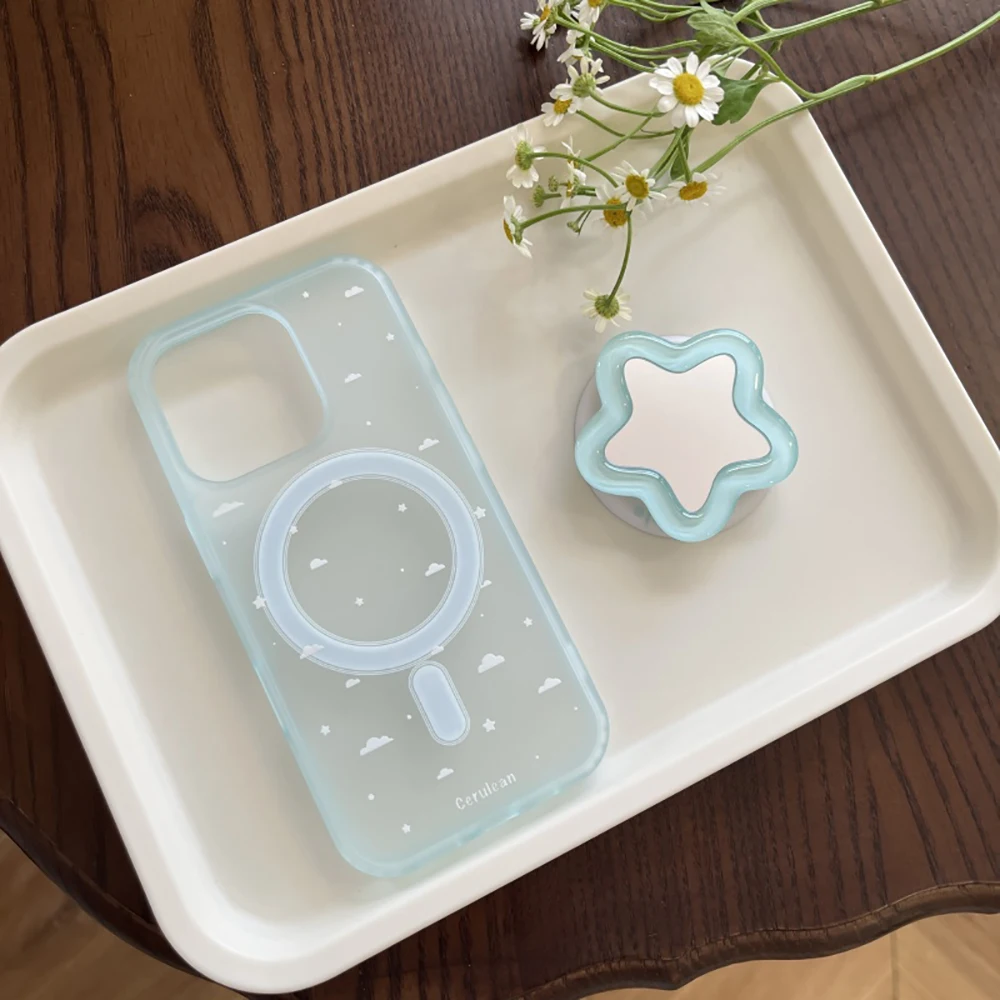 Magnetic Angel Wings Mirror Phone Case with Stand and Holder - Soft, Lovely Design