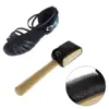 Dance Shoe Brush Ballet Shoe Wire Brush PU Protector Cover Wood Handle Ballroom Suede Soles Latin Salsa Dance Shoe Cleaning Tool 5