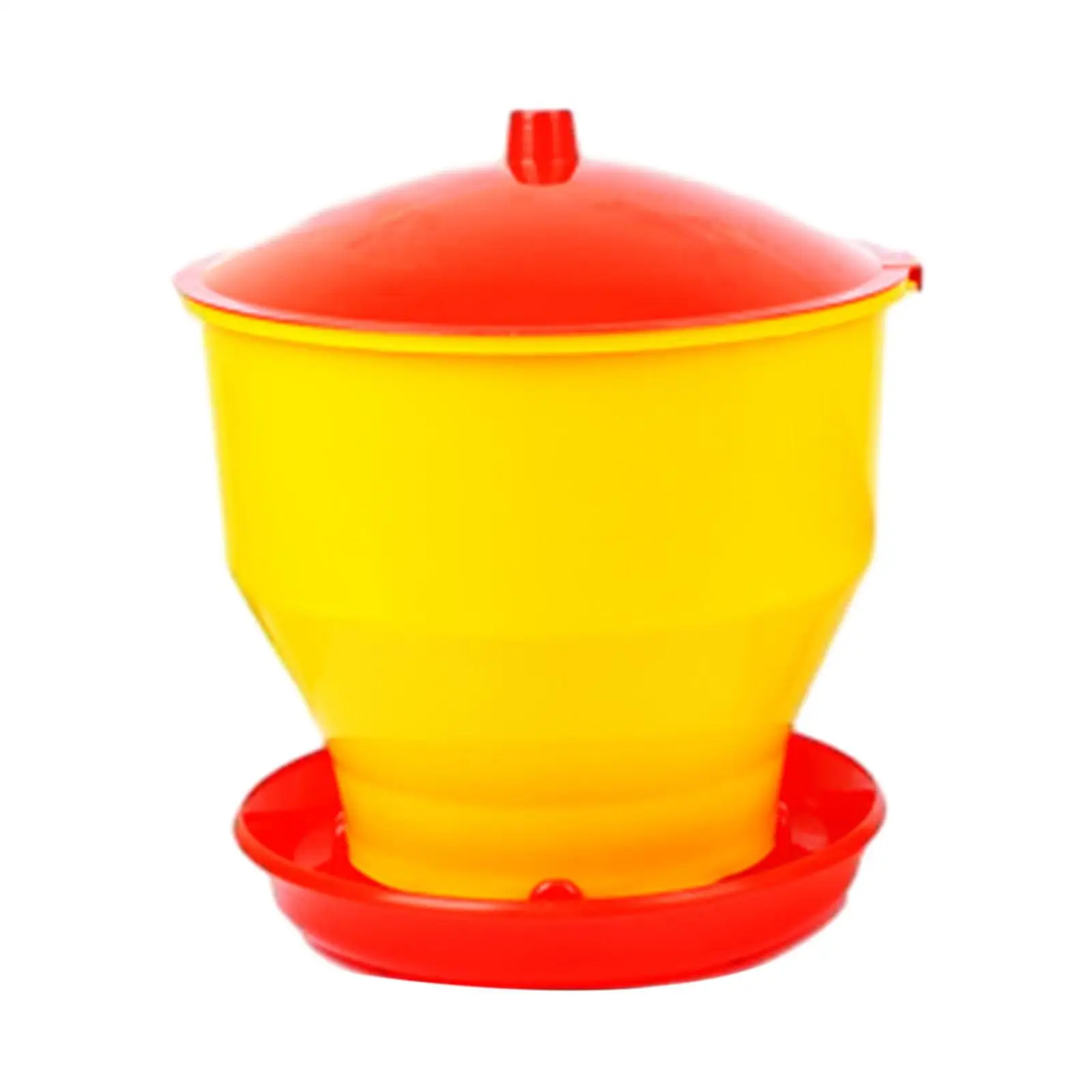 Chicken Feeder Chicken Water Feeding Bucket Auto Feeder Portable Bird Automatic Feeding Bucket for Pigeon Quail Budgie Hen Duck