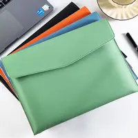 A4 Envelope Folder Leather Leather Document Pouch Large Capacity A4 A5 Briefcase Leather File Folder 5