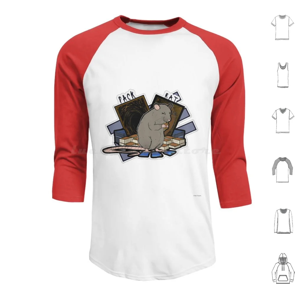 Pack Rat Felpe Con Cappuccio Manica Lunga Dnd Yugioh Rat Funny Cute Collector Dorky