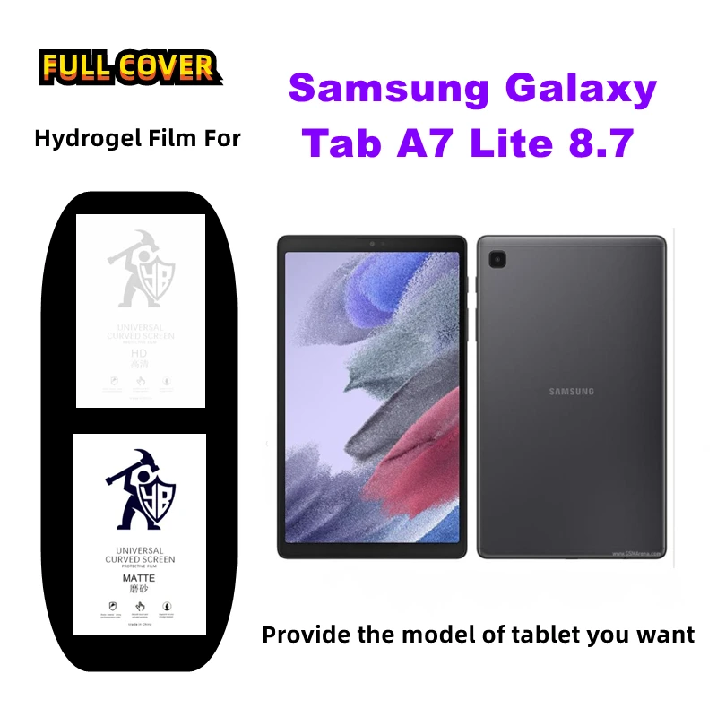 

2pcs Matte Hydrogel Film For Samsung Galaxy Tab A7 Lite 8.7 Screen Protector For Galaxy Tab A7 Lite 8.7 HD Protective Film TPU