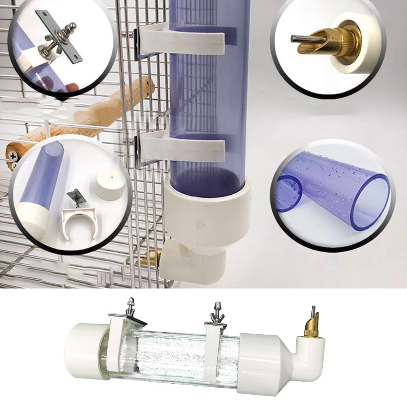 Parakeet Bird Feeder Pet Cage Hanging Automatic Bowl Drinking Water Dispenser For Parrot Budgies Cockatiel
