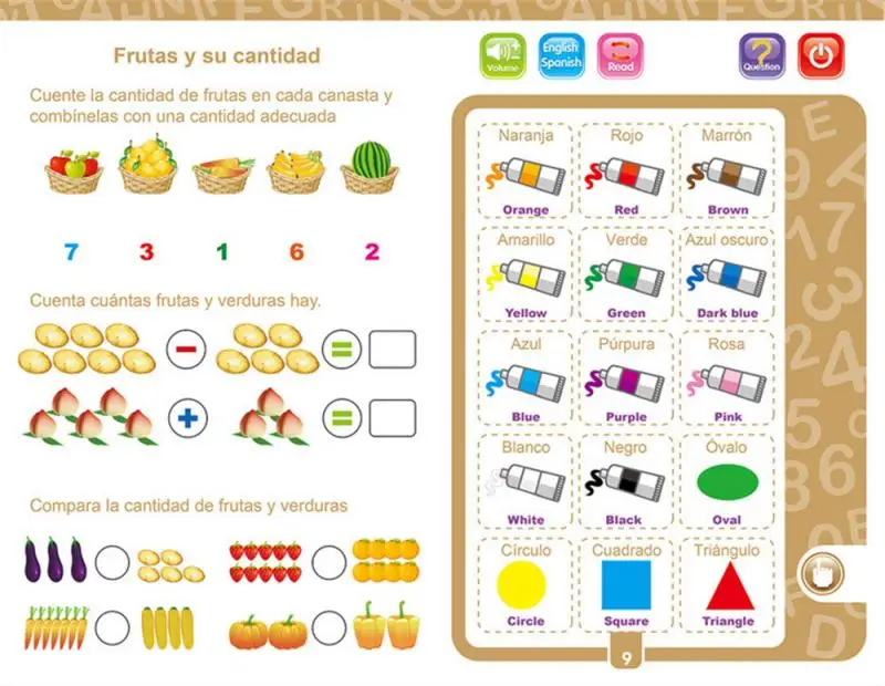 ABC Sound Book For Children English Spanish Letters & Words Learning Toys For 3 Year Old Girls Boys Fun Educational Toys 6