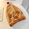 1/3/5PCS Capybara Kawaii Plush Hair Drying Hat Towel Cap Water Guinea Pig Hat Bath Hat Towel Cap Super Absorption Hair Dry Cap 4