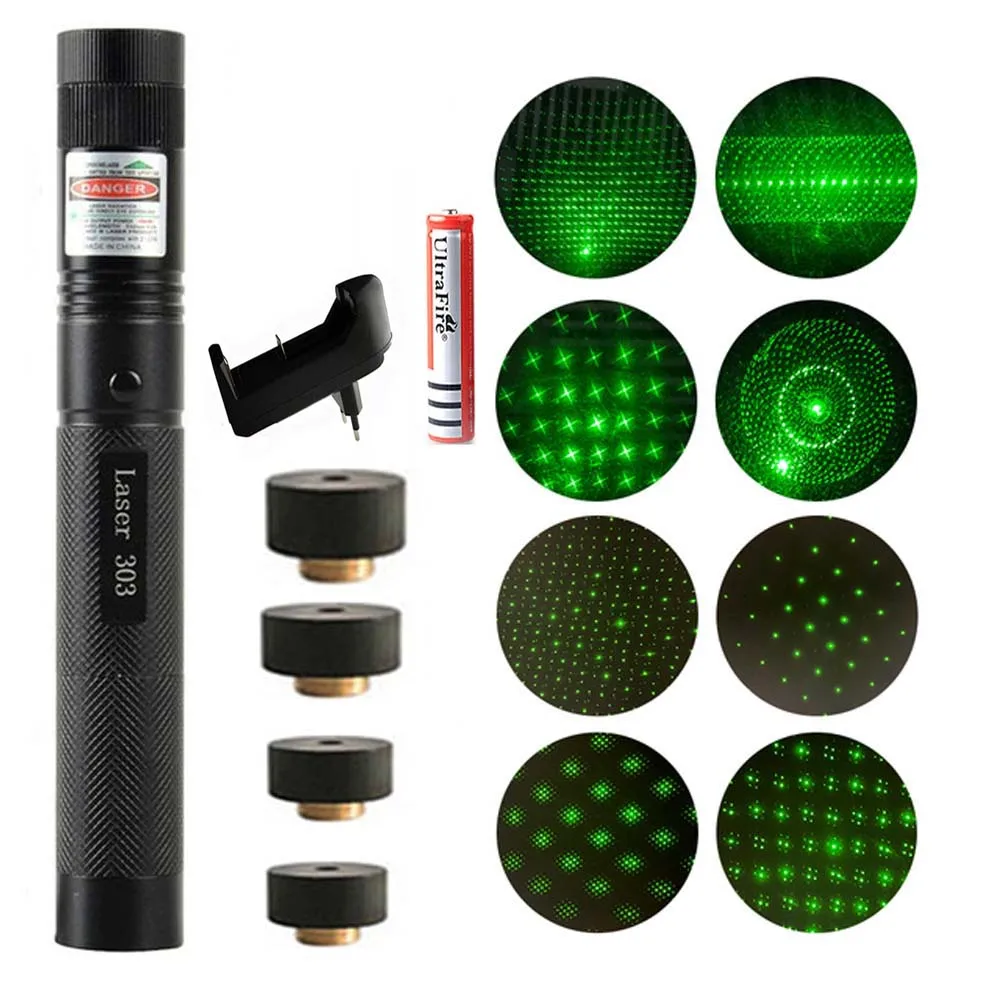 Alta potência ponteiro laser verde militar queima de luz vermelha para