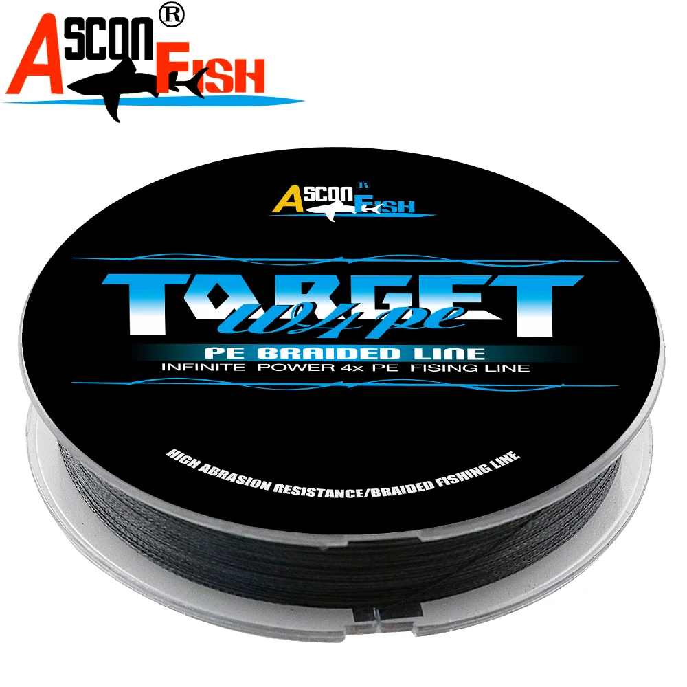 Ascon Fish 4 Strands Japan Ultra Strong Braided Fishing Line 100m Cord Fishing Accessories 6-100LB Green 4 Wire Thread fishing line fishing tackle