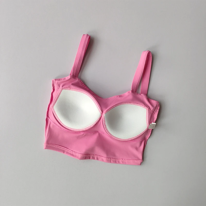 Beautiful Back Suspender Sports Bra for Women Shockproof Sagging Thin Shoulder Straps Quick Drying Yoga and Fitness Vest Tops