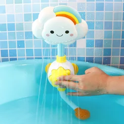 Jeu d'eau pour bébé, nuage modèle de jouets de bain pour enfants, robinet de douche, jouet de pulvérisation d'eau pour enfants, arroseur de salle de bain pour bébé 