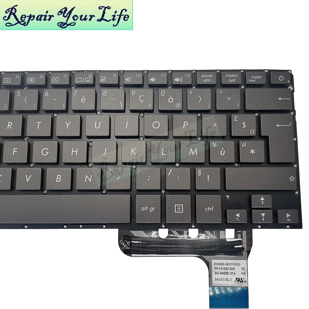 Teclado Retroiluminado Nórdico Francês Fra Asus Zenbook Ux303 Ux302 Ux303l Ux303la Ux303lb Ux303ln Ux303lnb Pk131e4125s Pk131e4127s - Imagem 6