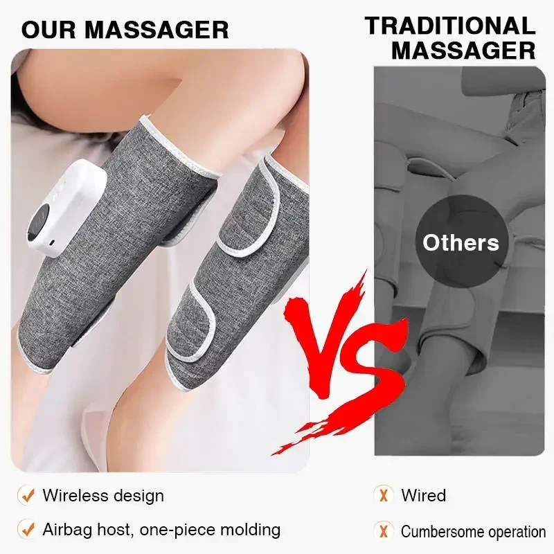 Leg Massager with Heat and Compression, Legs Massage for Circulation and Pain Relief , Heating Calf Leg Air Compression Massager