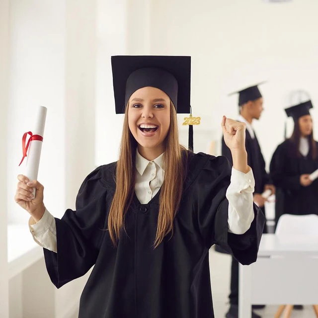 Matte Adult Graduation Cap with Tassel-12 Colors Available