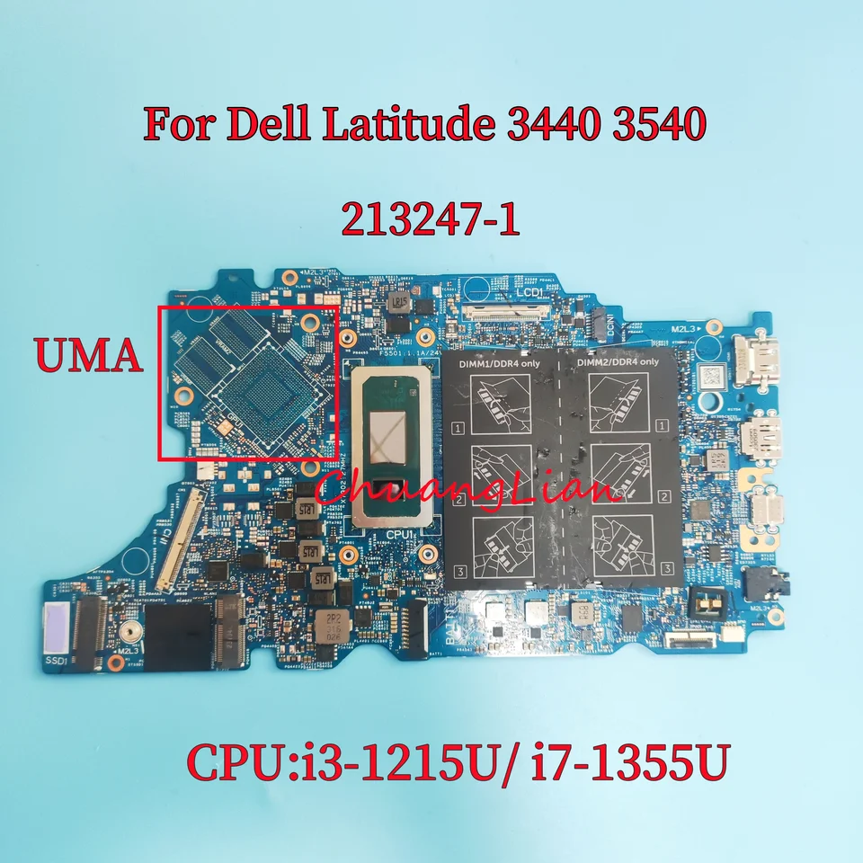 213247-1 Mainboard For Dell Latitude 3440 3540 Laptop Motherboard With  i3-1215U i7-1355U CPU UMA 0W53N6 0MTT91 DDR4 100% Tested. - AliExpress