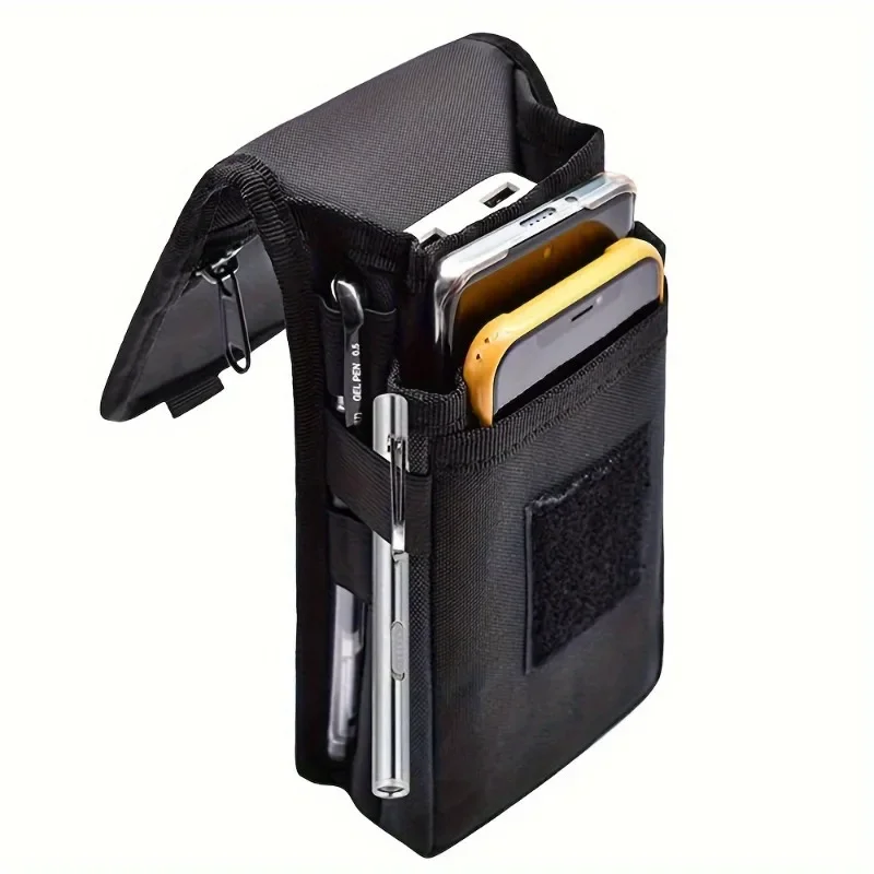 Versatile Oxford Fabric Phone Belt Pouch - Multi-Functional Outdoor Bag for Devices Up to 6.3 Inches