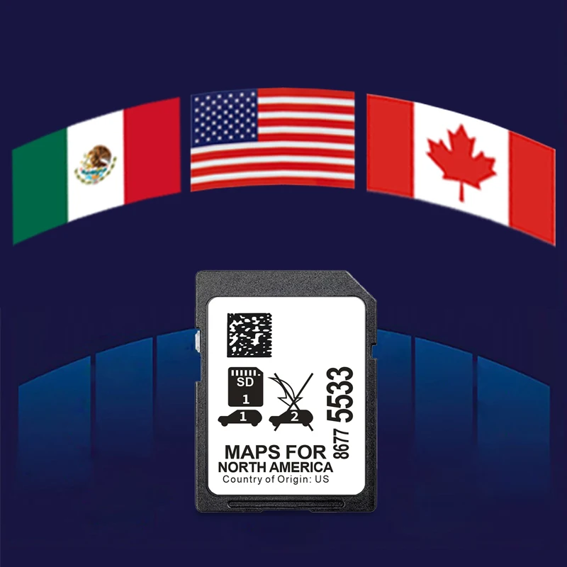 

Update For Cadillac Chevrolet GMC Vehicle SD Card Map Navigation Cover USA CAN MX Maps Sat NAV For GM 8677-5533