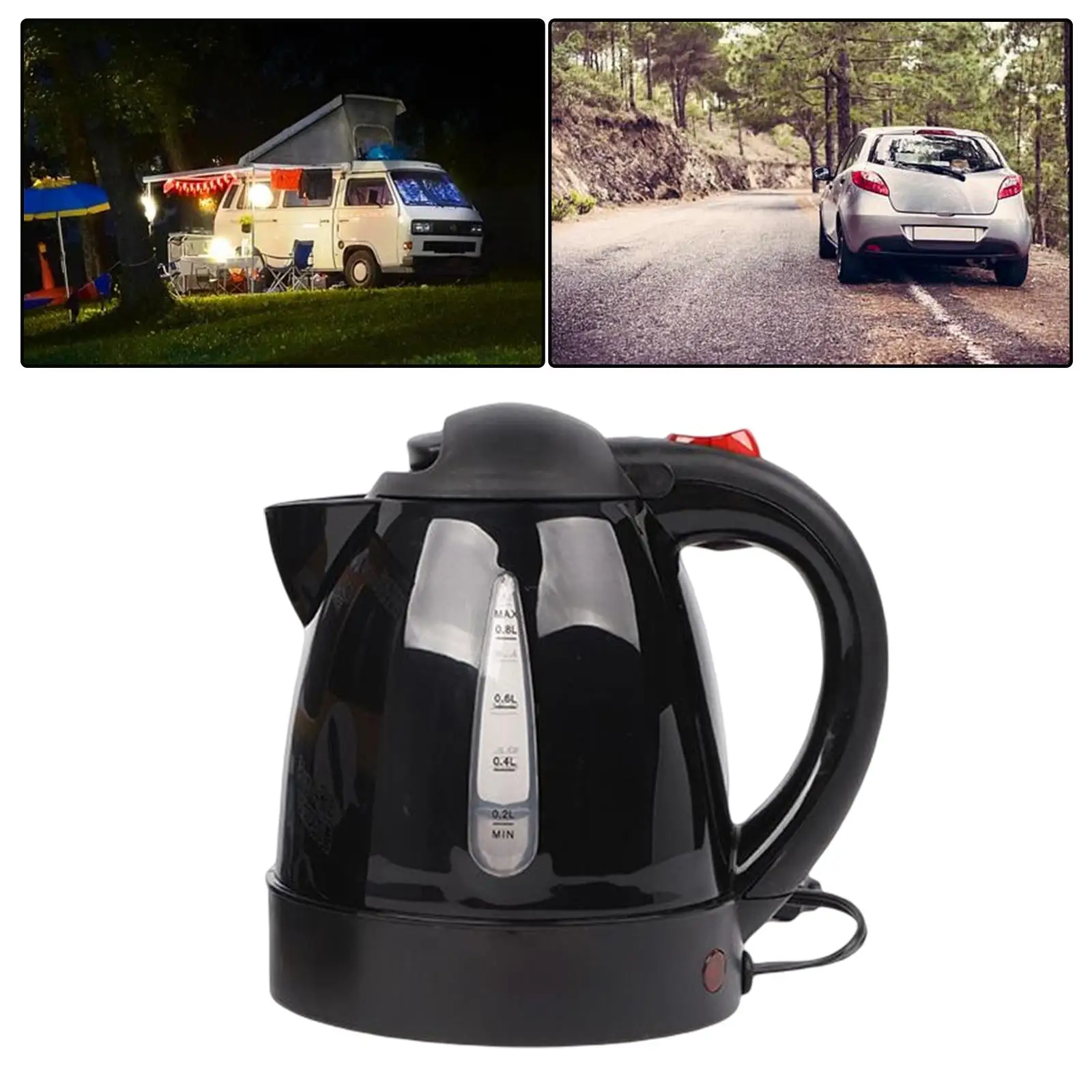 Car Electric Kettle 1L Car Electric Kettle Portable Boiler Drinking Mug heater Bottle for Coffee Tea Making Vehicle travel Trip