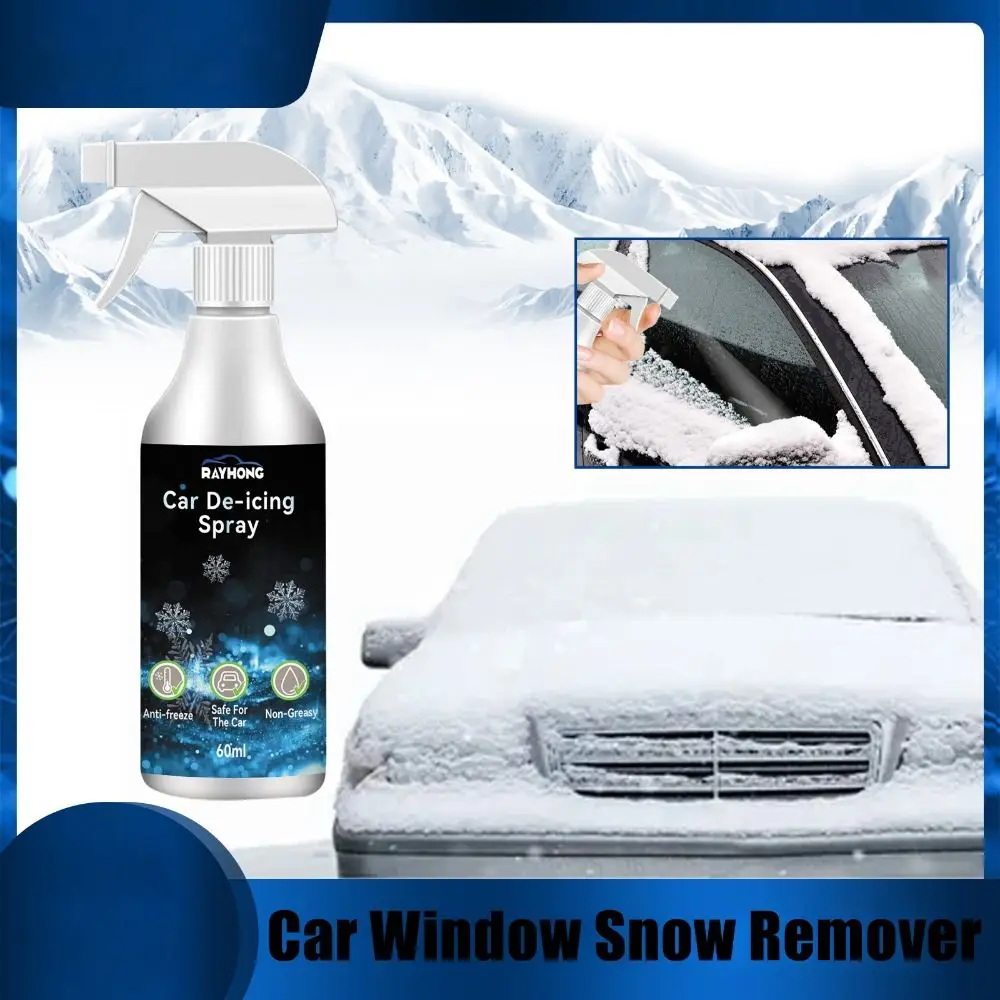 

Convenient Windshield Deicer Spray Anti Icing Easy To Use Window Snow Removal Spray 60 ML Frost Prevention