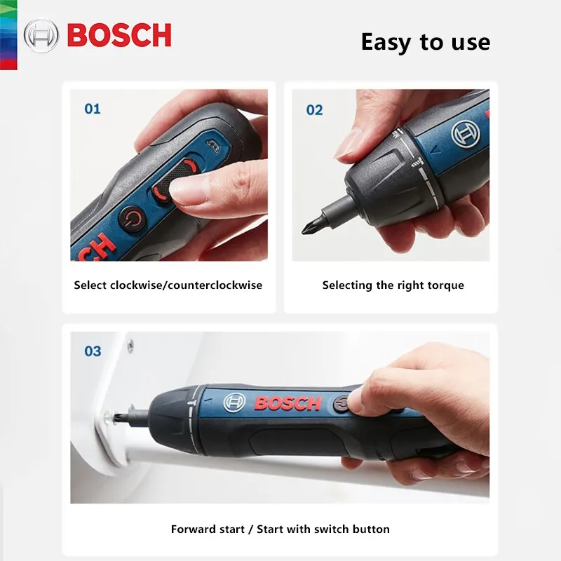 Bosch Electric Screwdriver GO2 GO3 USB Rechargeable - Main Image
